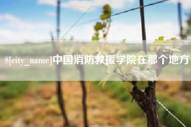 吕梁中国消防救援学院在那个地方