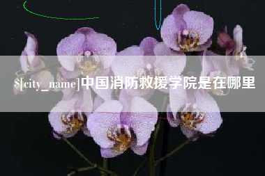 吕梁中国消防救援学院是在哪里