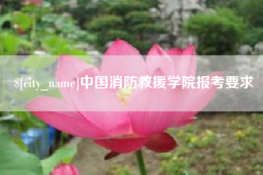 吕梁中国消防救援学院报考要求