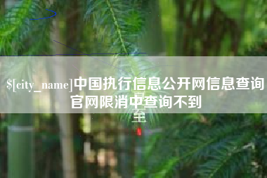 吕梁中国执行信息公开网信息查询官网限消中查询不到