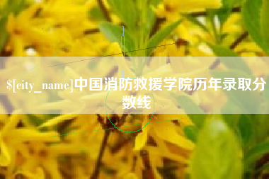 吕梁中国消防救援学院历年录取分数线