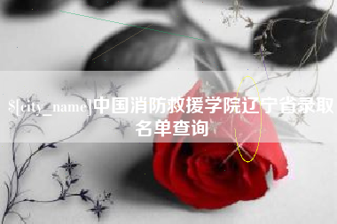 吕梁中国消防救援学院辽宁省录取名单查询