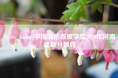 吕梁中国消防救援学院2020年河南录取分数线