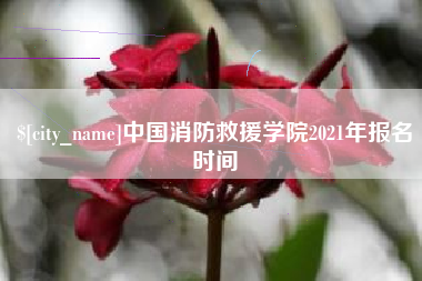 吕梁中国消防救援学院2021年报名时间