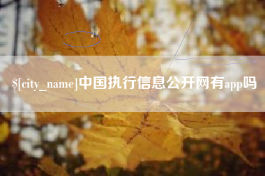 吕梁中国执行信息公开网有app吗