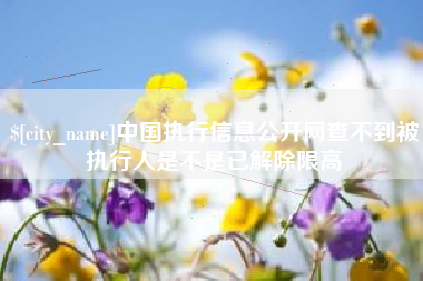 吕梁中国执行信息公开网查不到被执行人是不是已解除限高