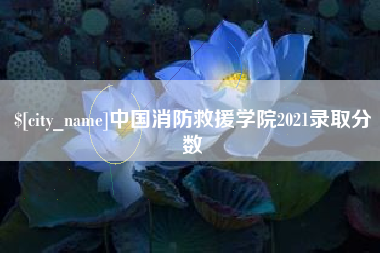 吕梁中国消防救援学院2021录取分数
