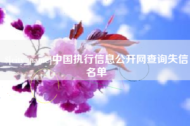 吕梁中国执行信息公开网查询失信名单