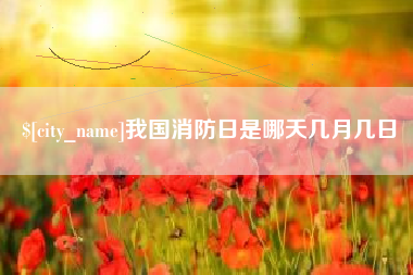 吕梁我国消防日是哪天几月几日