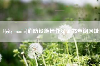 吕梁消防设施操作员证书查询网址