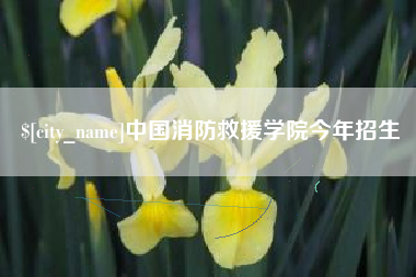 吕梁中国消防救援学院今年招生