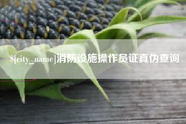 吕梁消防设施操作员证真伪查询
