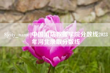 吕梁中国消防救援学院分数线2023年河北录取分数线