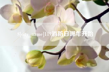 吕梁119消防日哪年开始