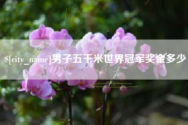 吕梁男子五千米世界冠军奖金多少