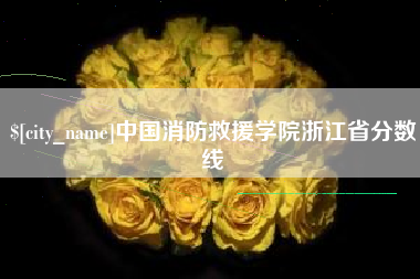吕梁中国消防救援学院浙江省分数线