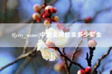 吕梁中国金牌能拿多少奖金