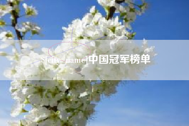 吕梁中国冠军榜单