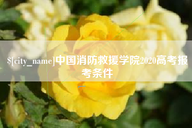 吕梁中国消防救援学院2020高考报考条件