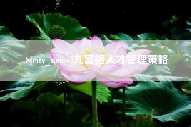 吕梁九宫格人才管理策略