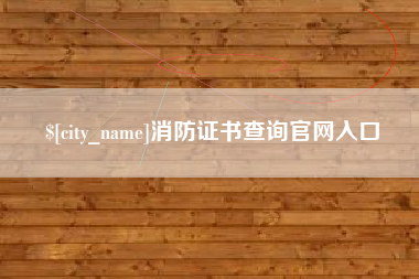 吕梁消防证书查询官网入口